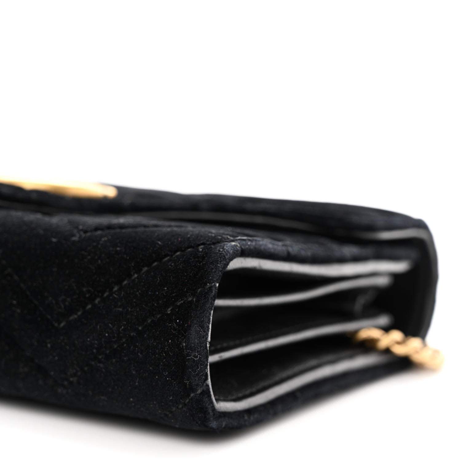 Gucci Velvet Matelasse GG Marmont Chain Wallet Black 11 of 13
