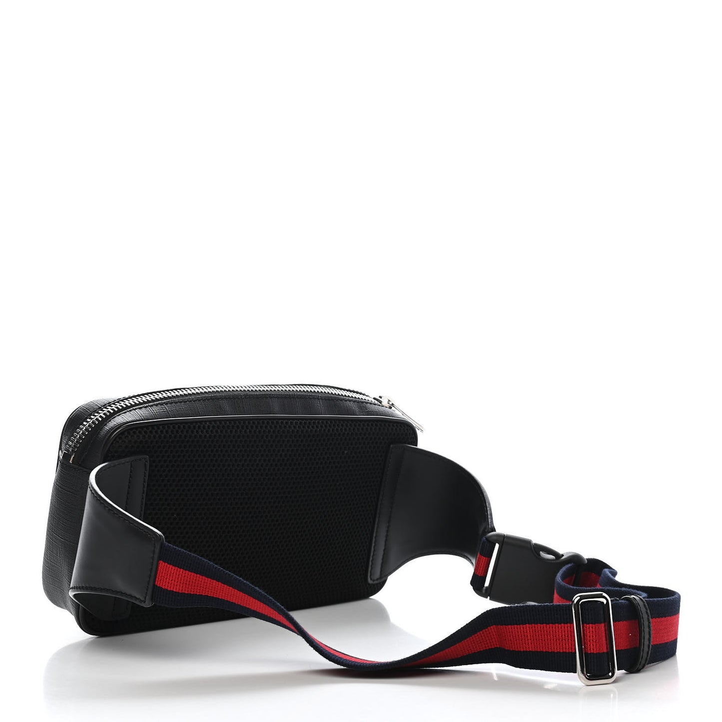 Soft GG Supreme Monogram Web Belt Bag Black Grey