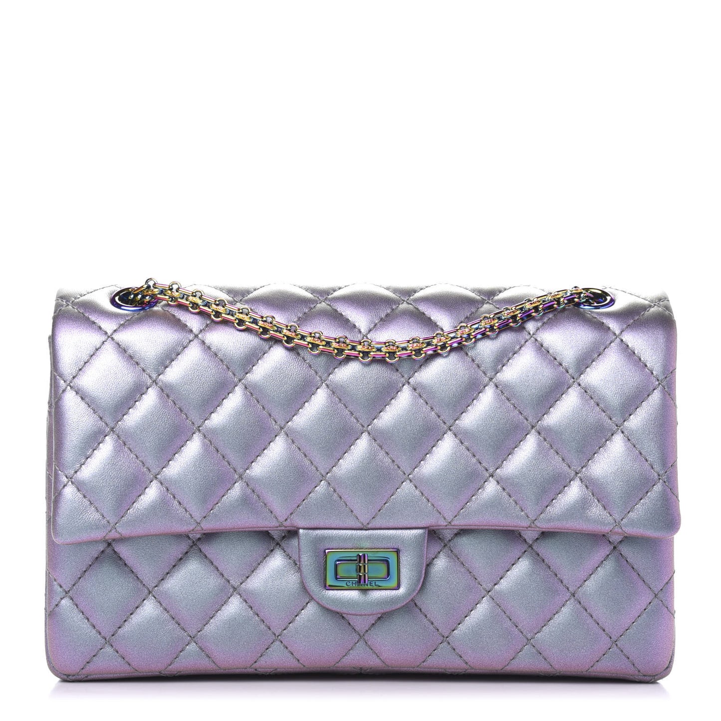 Iridescent Lambskin Quilted 2.55 Reissue 226 Flap Light Purple