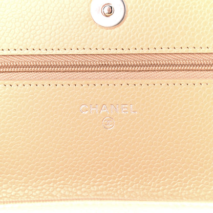 Chanel Caviar Quilted Wallet On Chain WOC Beige 6 of 11