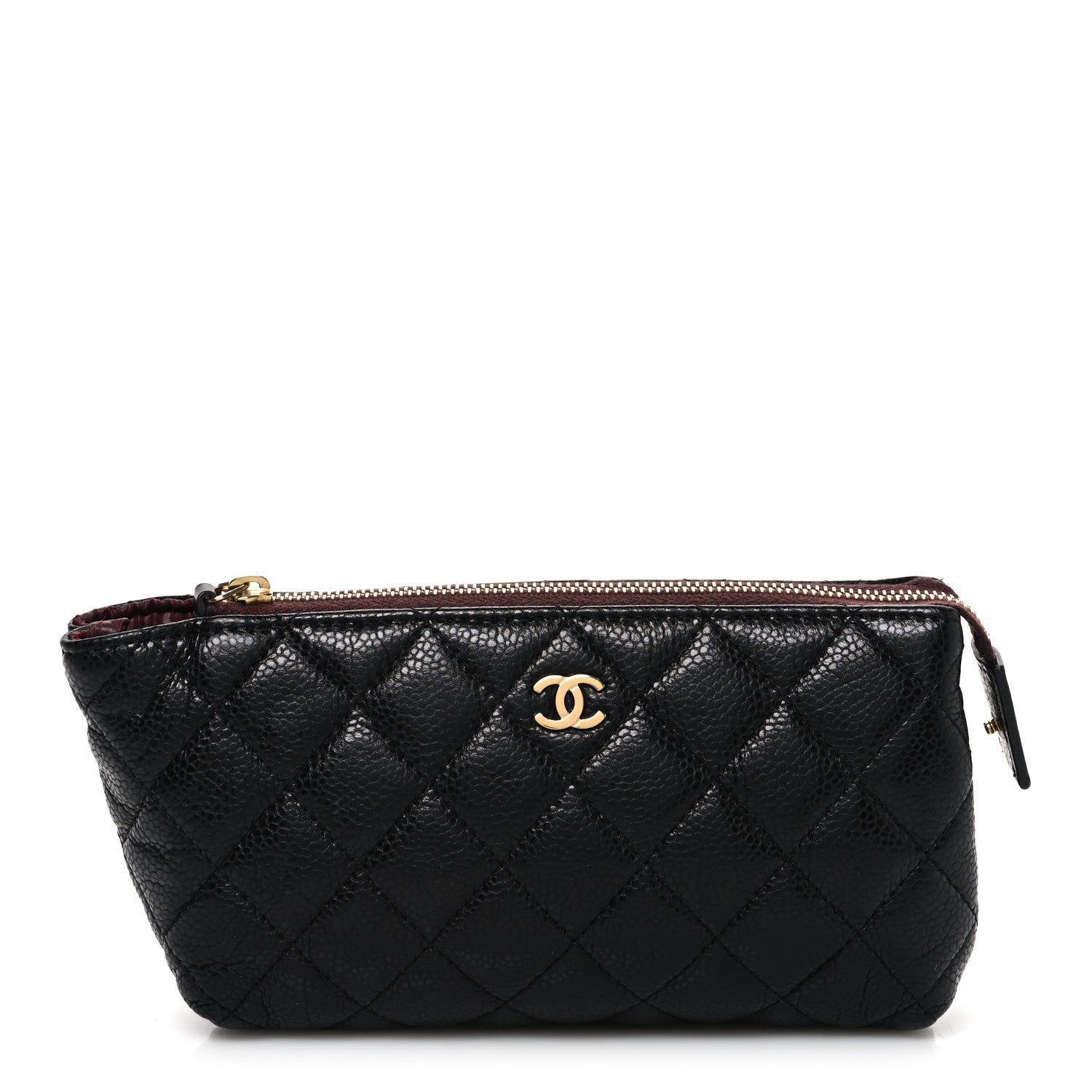 Chanel Caviar Quilted Zipped Cosmetic Case Black 1 of 7