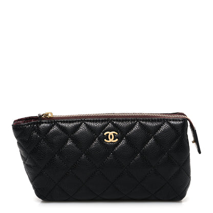 Chanel Caviar Quilted Zipped Cosmetic Case Black 1 of 7