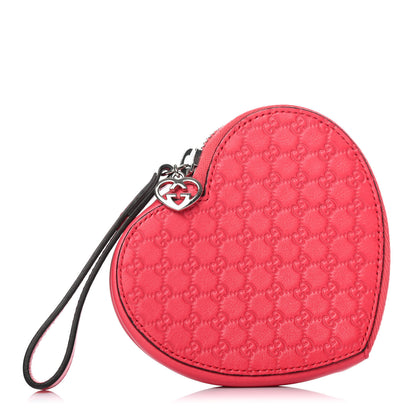 Gucci Microguccissima Heart Coin Purse Red 1 of 4