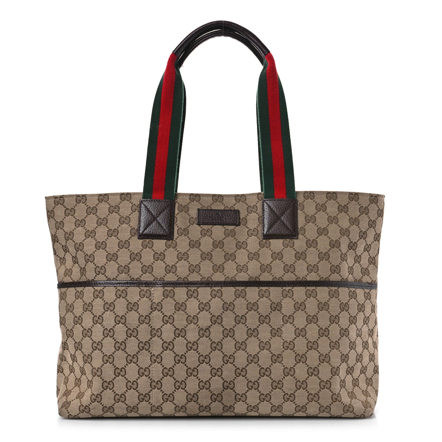 Monogram Web Large Diaper Tote Brown