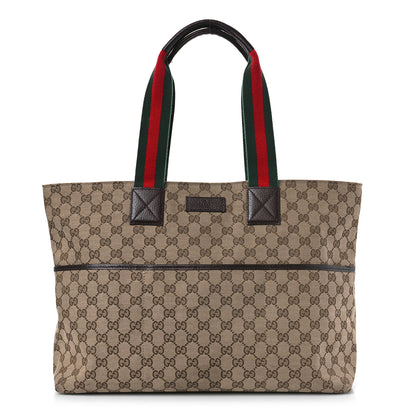 Gucci Monogram Web Large Diaper Tote Brown 1 of 9