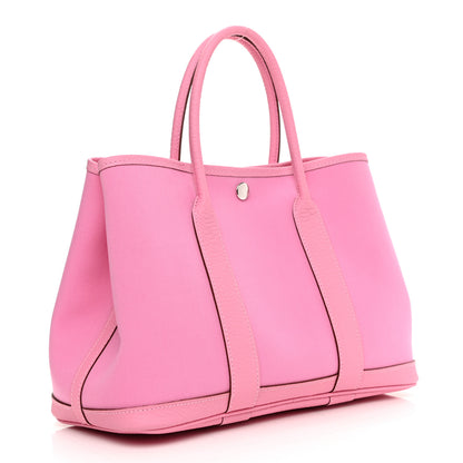 Hermes Toile Officier Vache Country Garden Party 30 TPM Pink 3 of 11