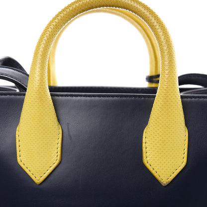 Balenciaga Smooth Calfskin Karung Mini All Afternoon Tote Bleu Outremer Jaune Citrus 11 of 14
