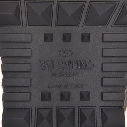 Valentino Garavani Nappa Fabric Suede Camouflage Womens Rockrunner Sneakers 36.5 Kaki Platine 6 of 8