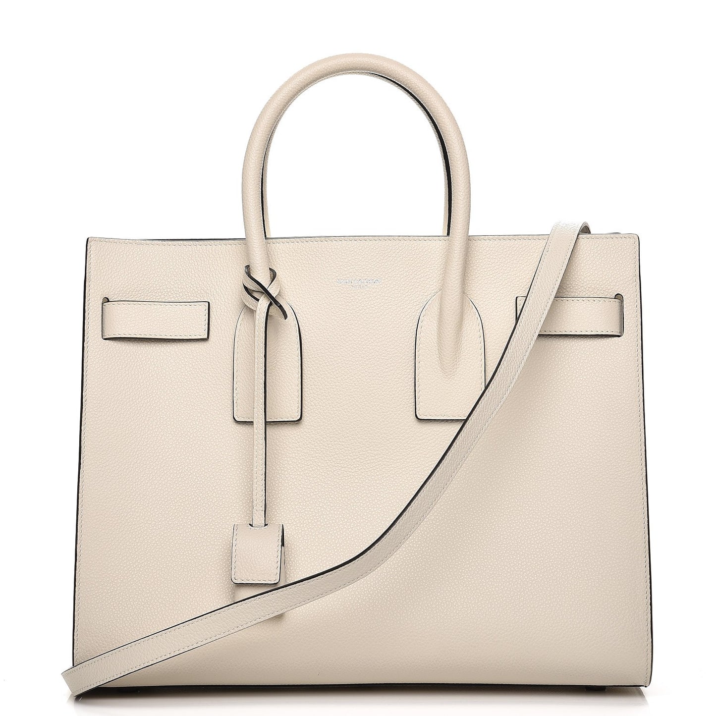 Grained Calfskin Small Sac De Jour Dove White Black