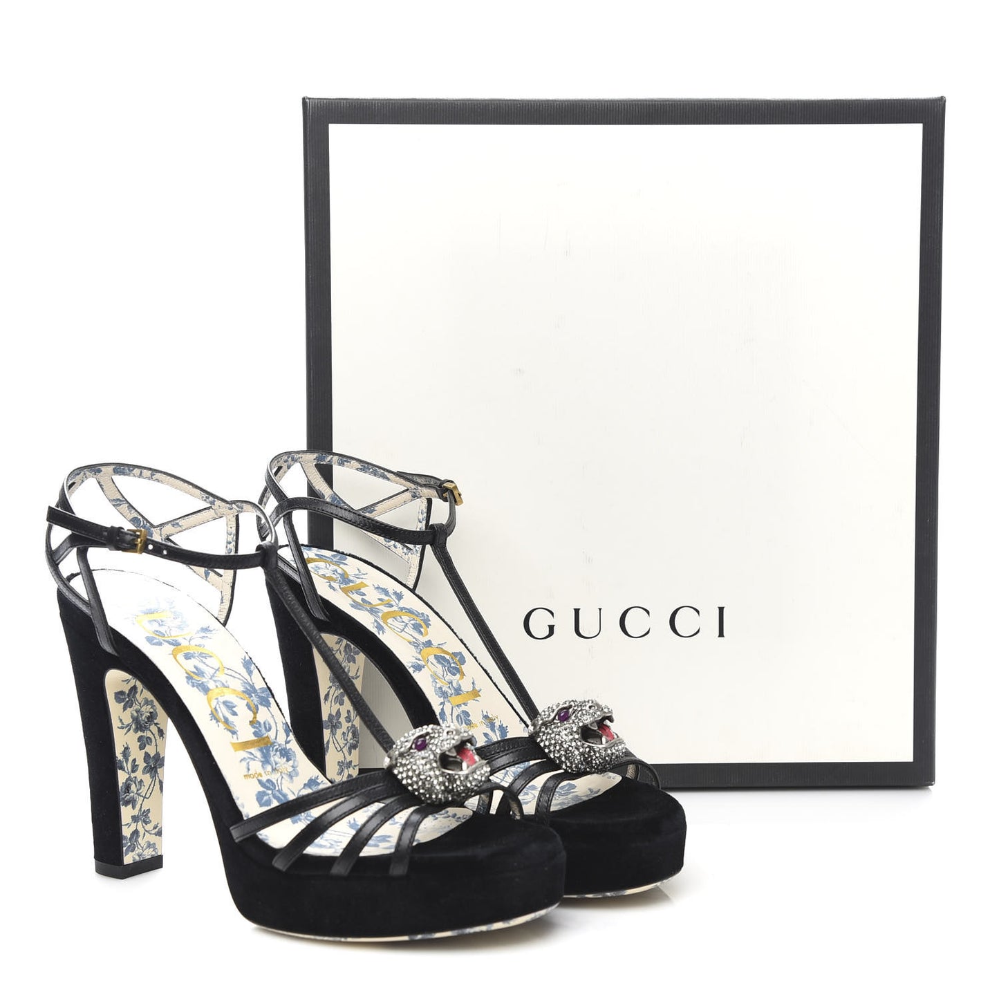 Velvet Malaga Kid Elias T-Strap Platform High Heel Sandals 37 Black