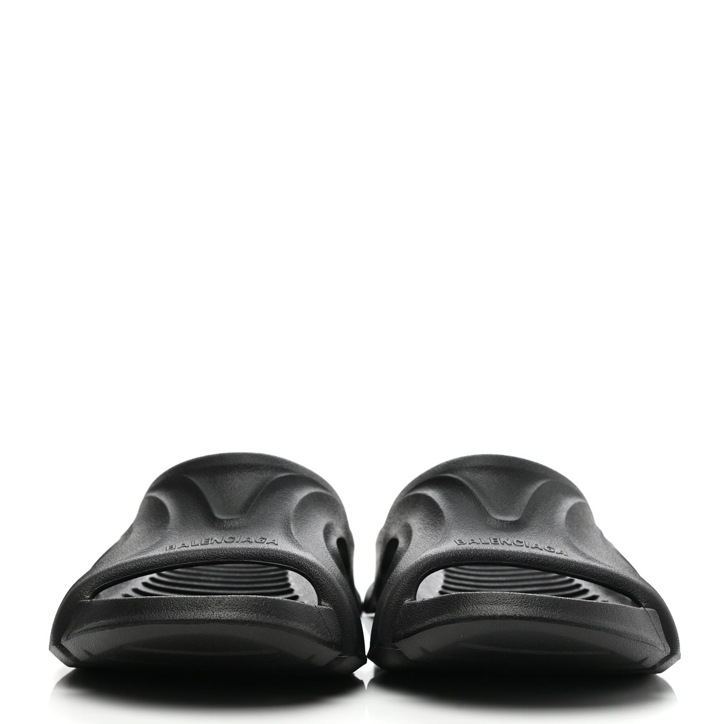 Rubber Womens Mold Slide Sandals 37 Black