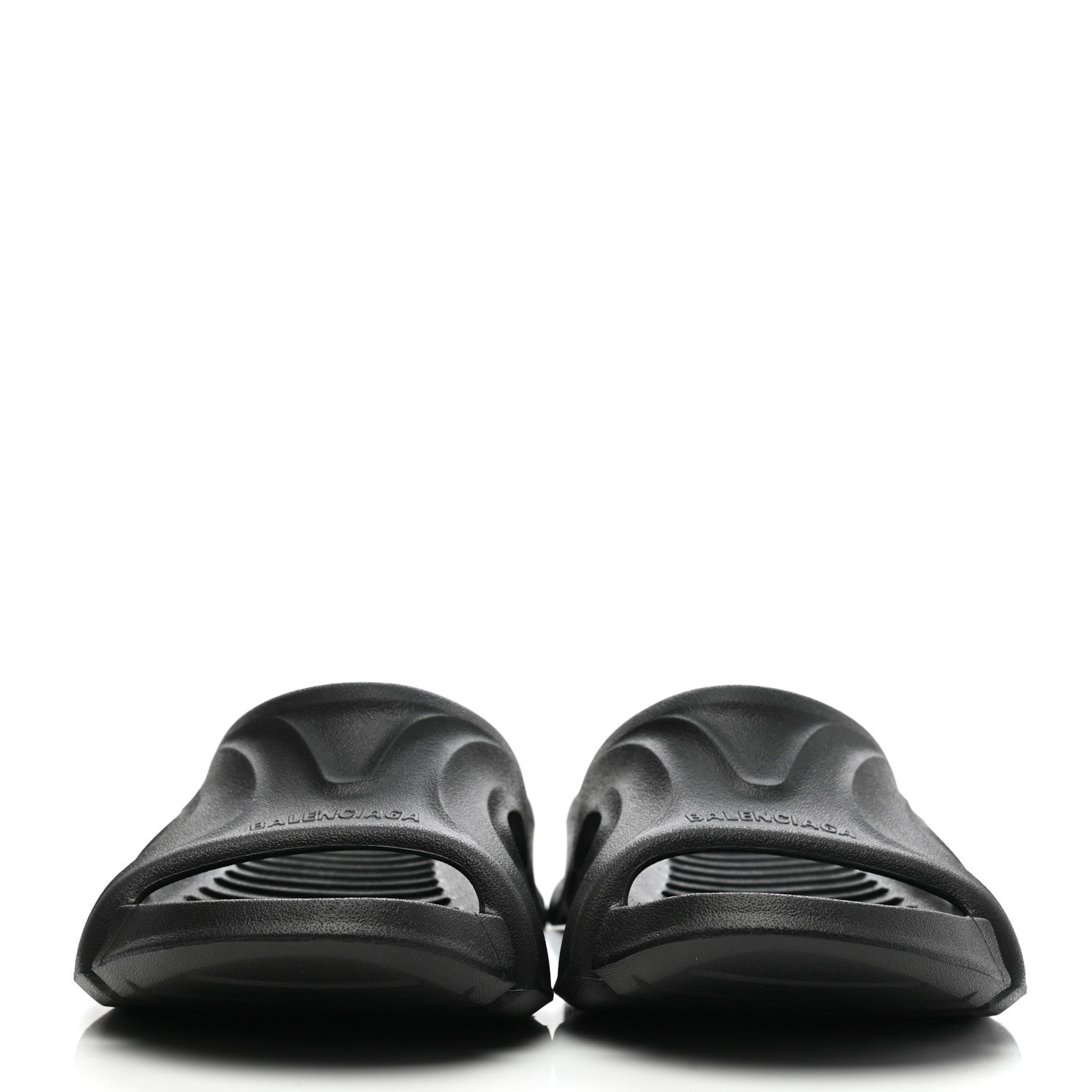 Balenciaga Rubber Womens Mold Slide Sandals 37 Black 2 of 8