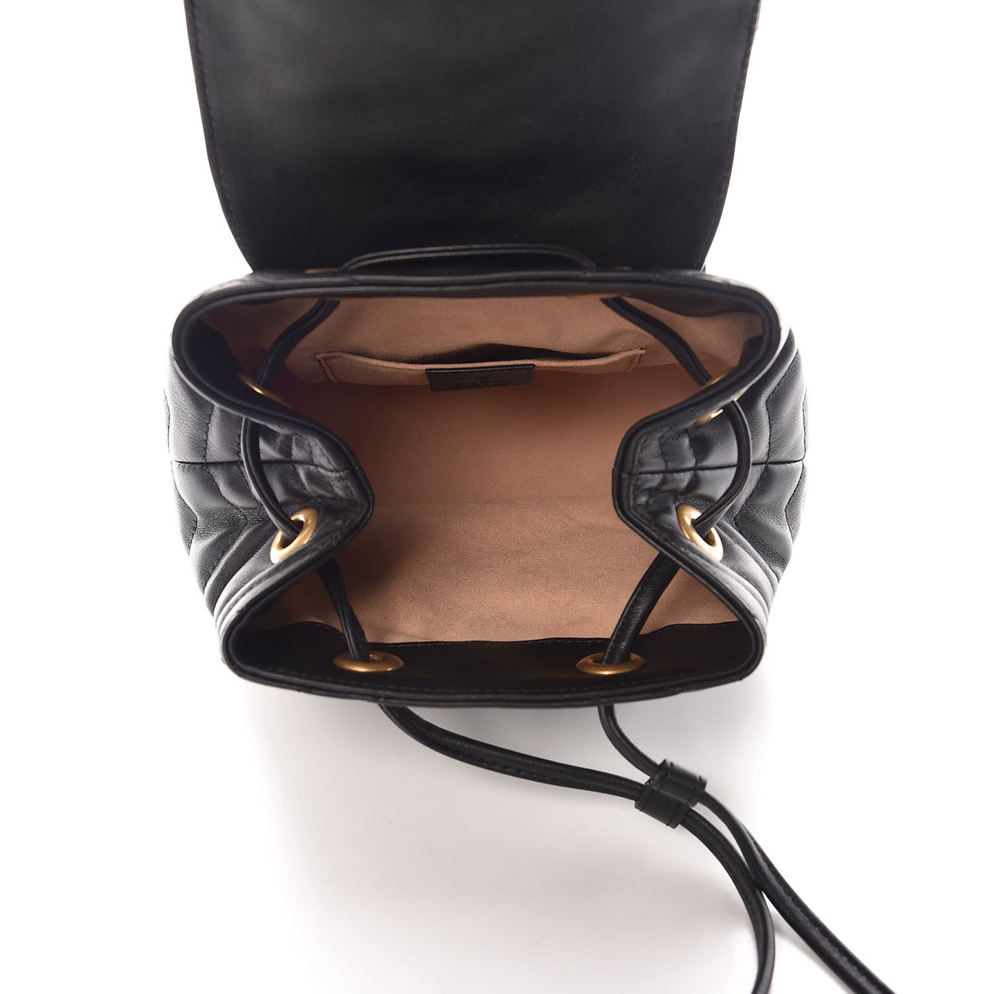 Calfskin Matelasse GG Marmont Flap Backpack Black