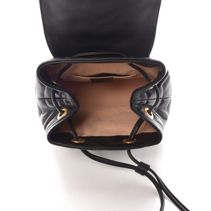 Gucci Calfskin Matelasse GG Marmont Flap Backpack Black 5 of 9
