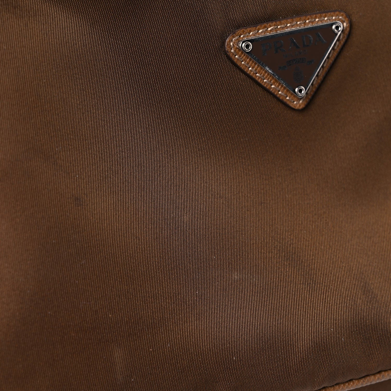 Prada Tessuto Nylon Saffiano Re-Edition 2005 Shoulder Bag Cacao 13 of 14