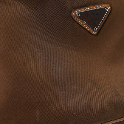 Prada Tessuto Nylon Saffiano Re-Edition 2005 Shoulder Bag Cacao 13 of 14