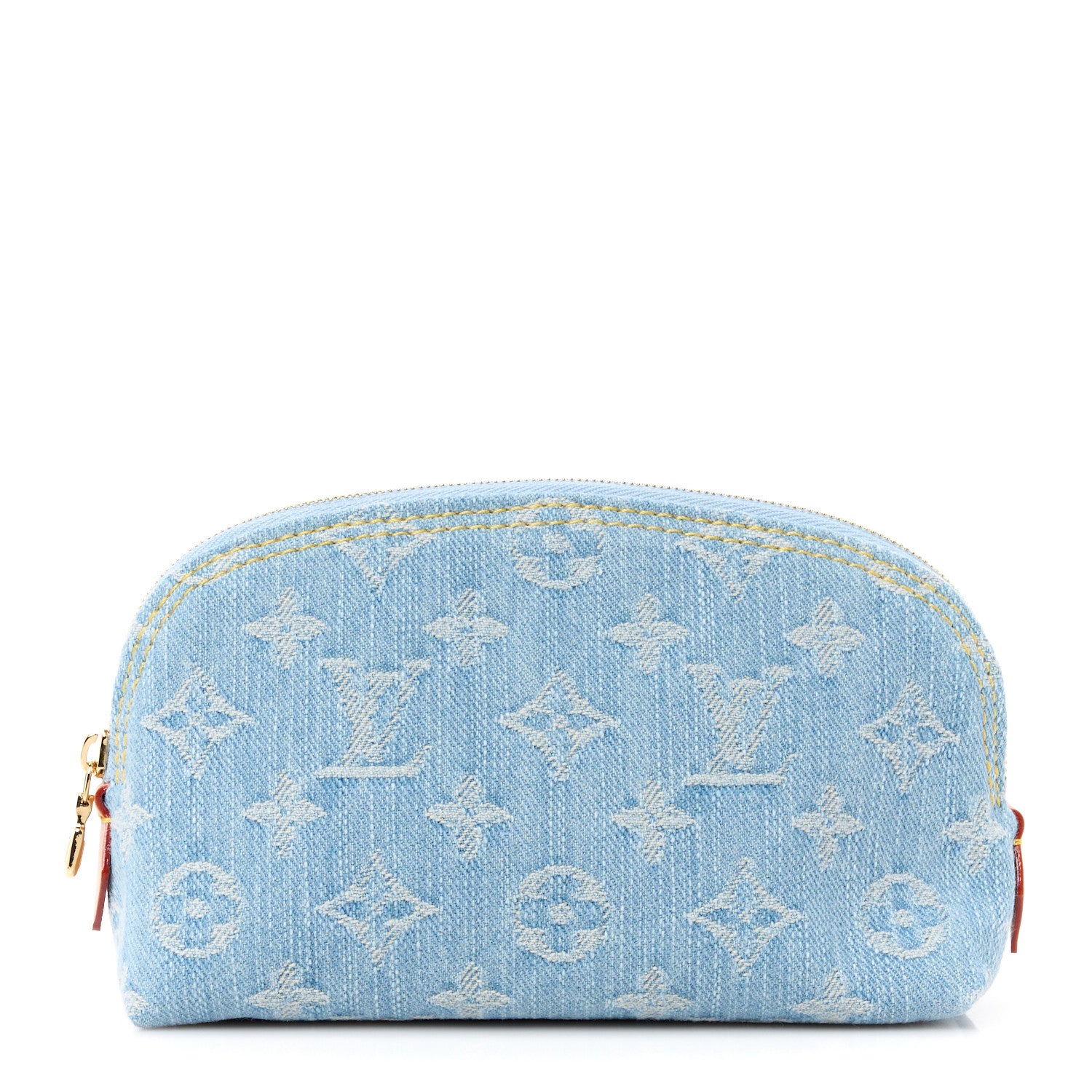 Louis Vuitton LOUIS VUITTON Denim Monogram Pochette Cosmetique PM Sky Blue 1 of 10