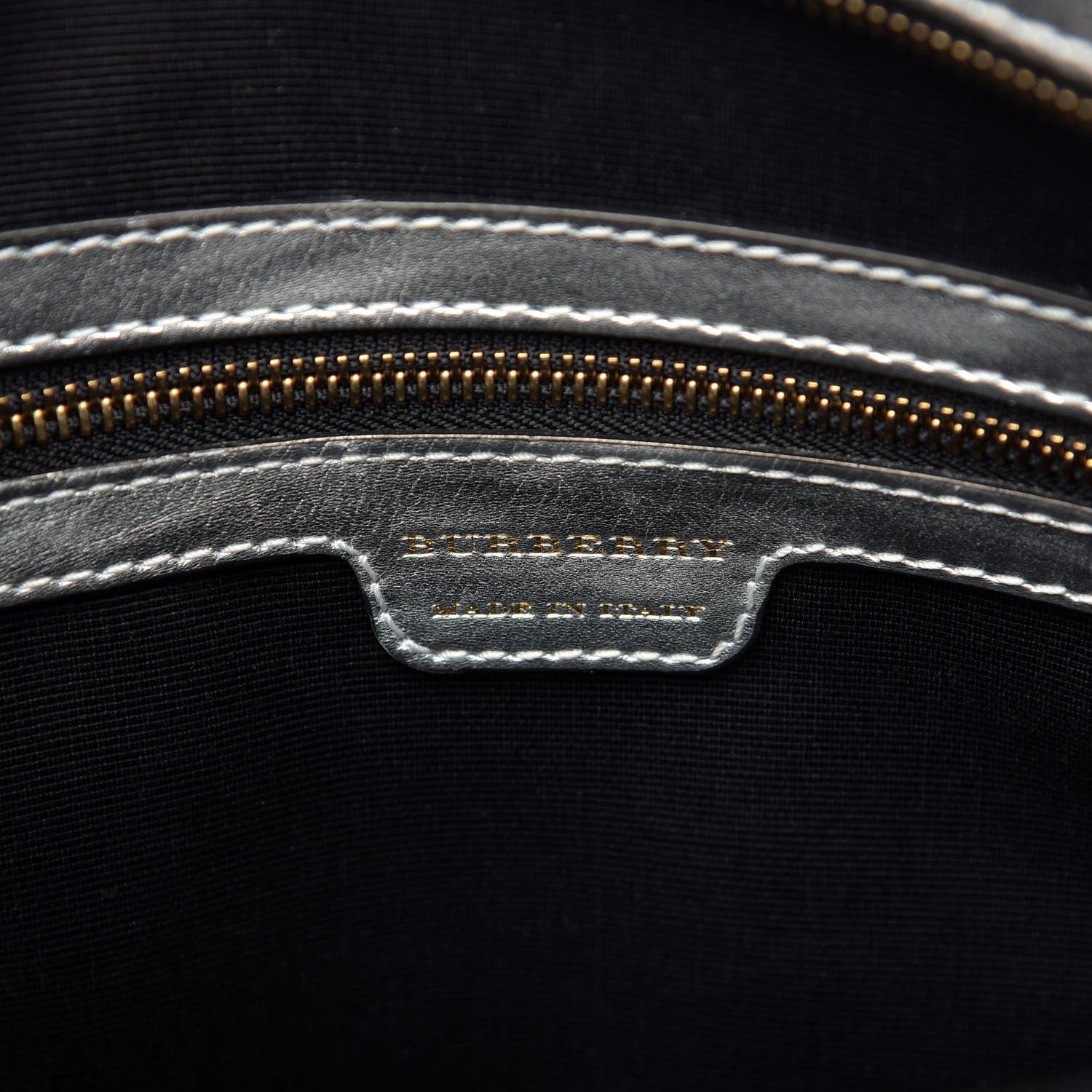 Burberry Metallic Calfskin Medium 1983 Knight Check Link Tote Silver 6 of 9