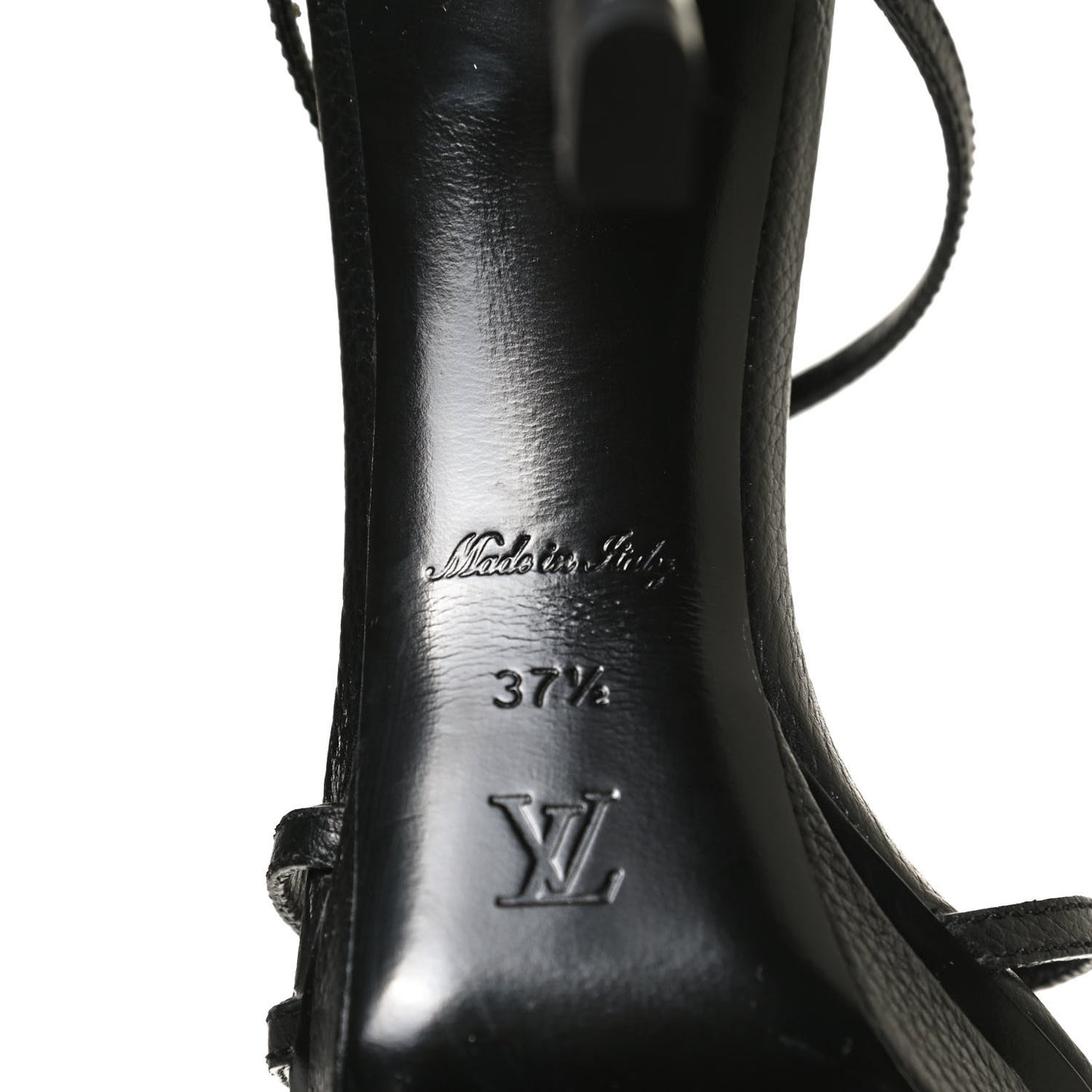 Calfskin Roma Platform Sandals 37.5 Black