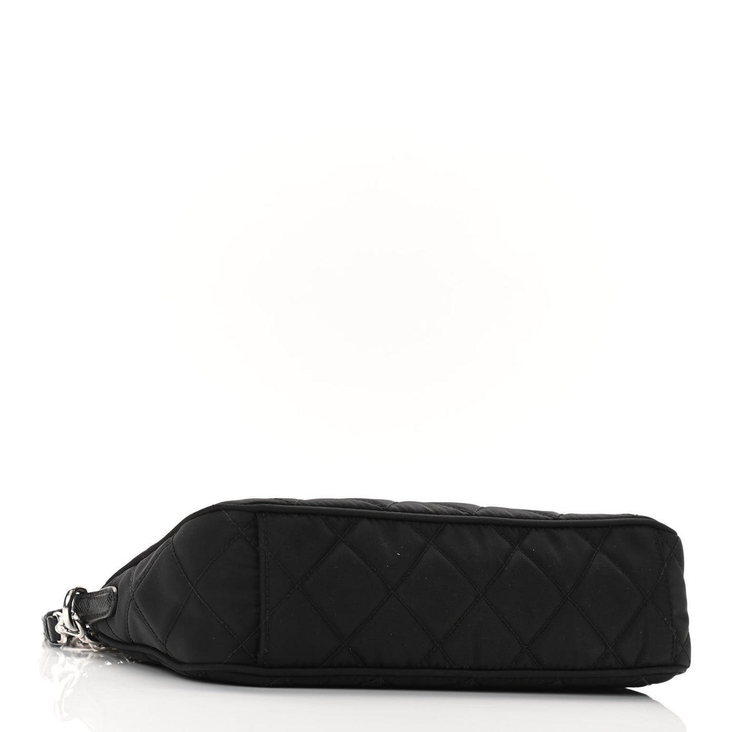 Nylon Tessuto Impuntu Quilted Crossbody Bag Black