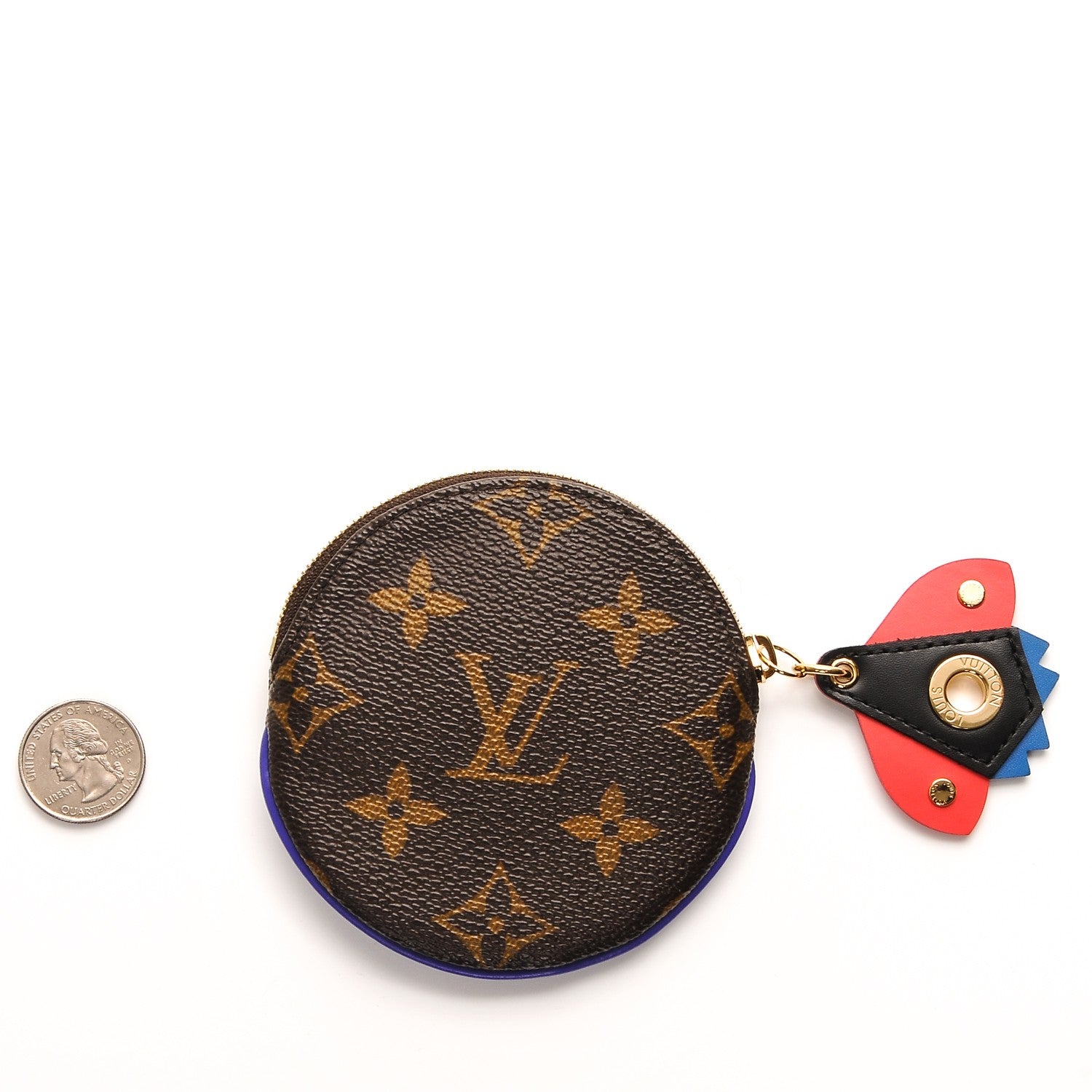 Louis Vuitton Monogram Totem Round Coin Purse Magenta 2 of 5