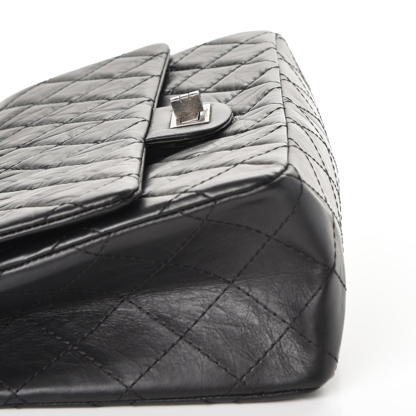 Aged Calfskin Quilted 2.55 Reissue 226 Flap Black