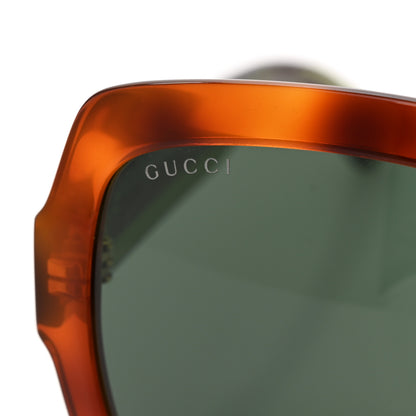 Gucci Acetate Square Frame Web Glitter Sunglasses GG0036SN Havana 7 of 7