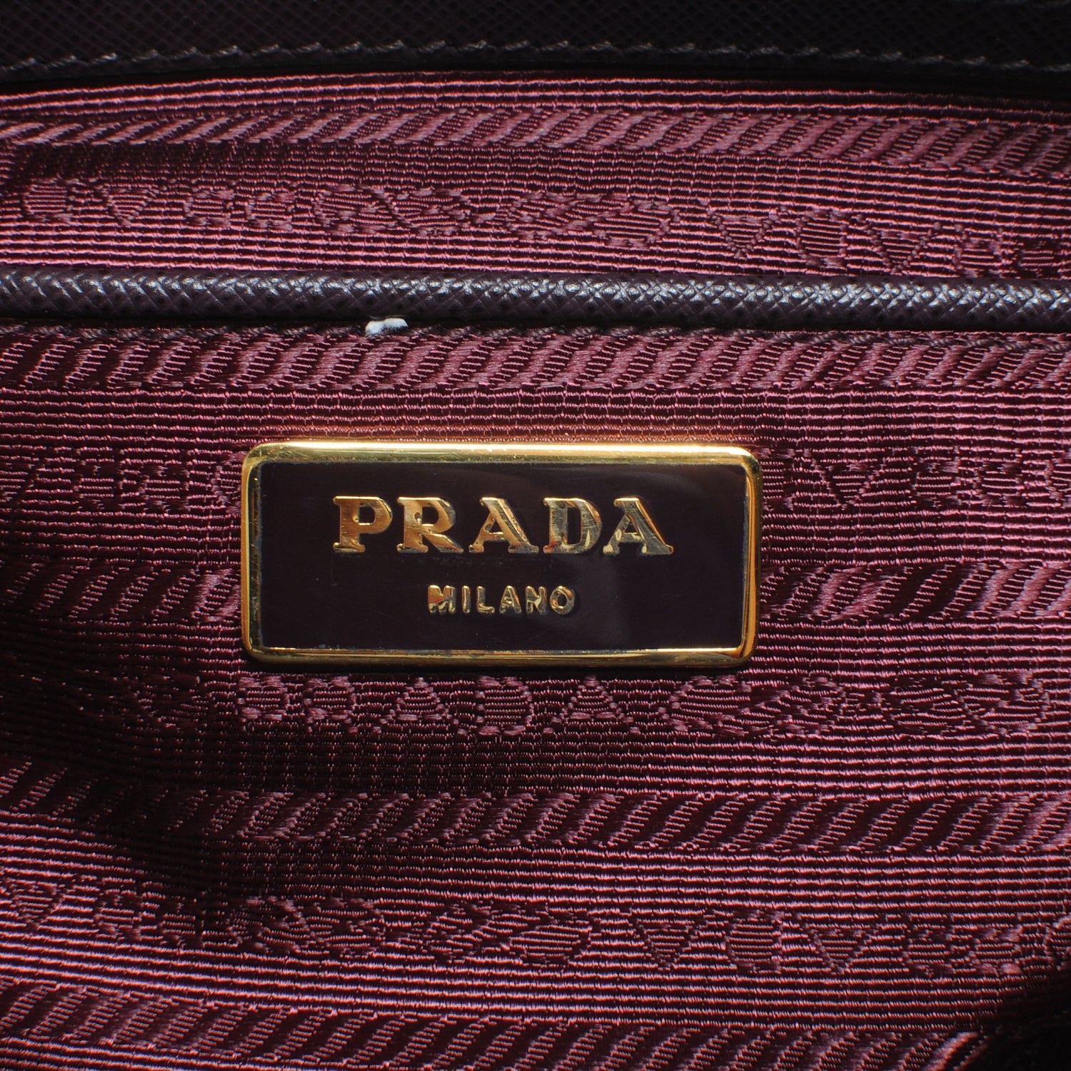 Prada Saffiano Lux Tote Bordeaux 7 of 8