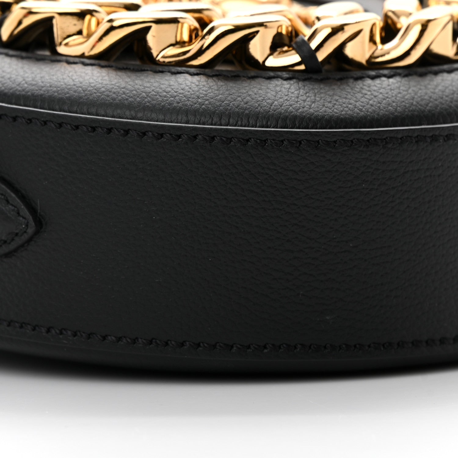 Versace Calfskin Mini La Medusa Chain Round Crossbody Bag Black 8 of 10