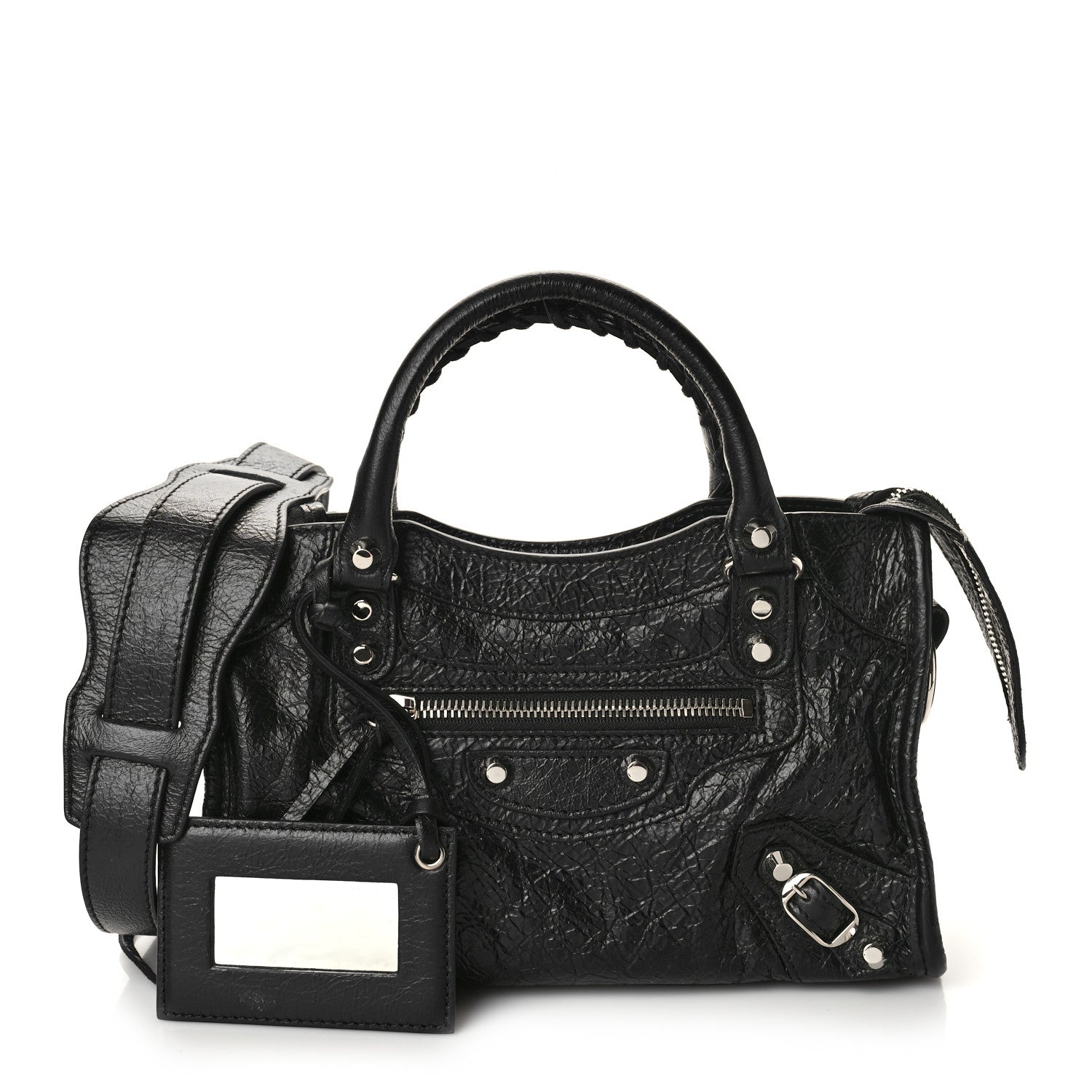Balenciaga Agneau Classic Silver Hardware Mini City Black 1 of 8