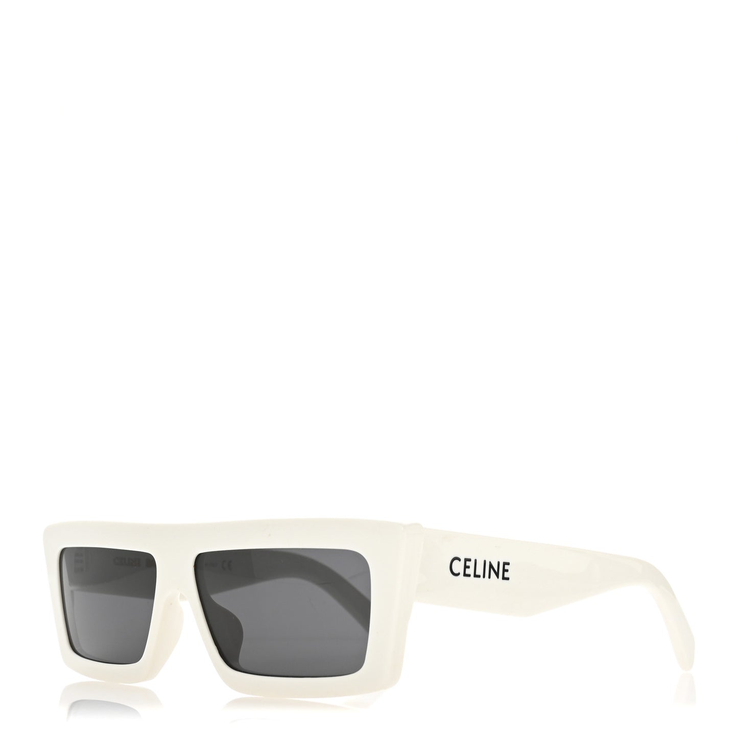 Acetate Monochroms Square Sunglasses CL40214U White