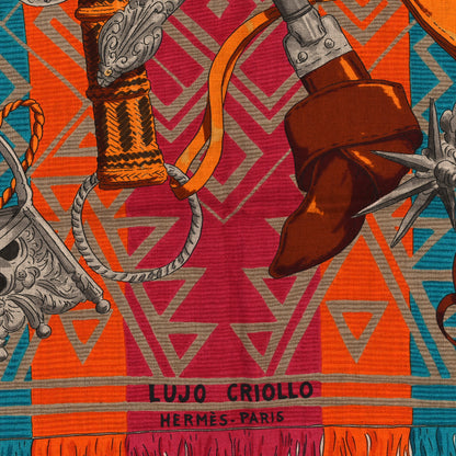 Hermes Cashmere Silk Lujo Criollo Scarf 90 4 of 4