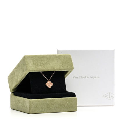 Van Cleef & Arpels 18K Rose Gold Sweet Alhambra Pendant Necklace 5 of 5