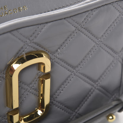 Marc Jacobs Natural Grain Calfskin Quilted The Softshot 21 Bag Grey 9 of 12