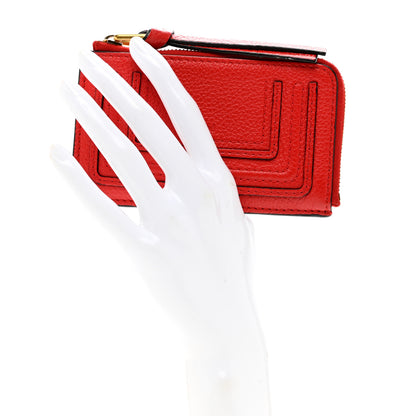 Chloe Grained Calfskin Medium Marcie Zip Card Holder Red 2 of 7