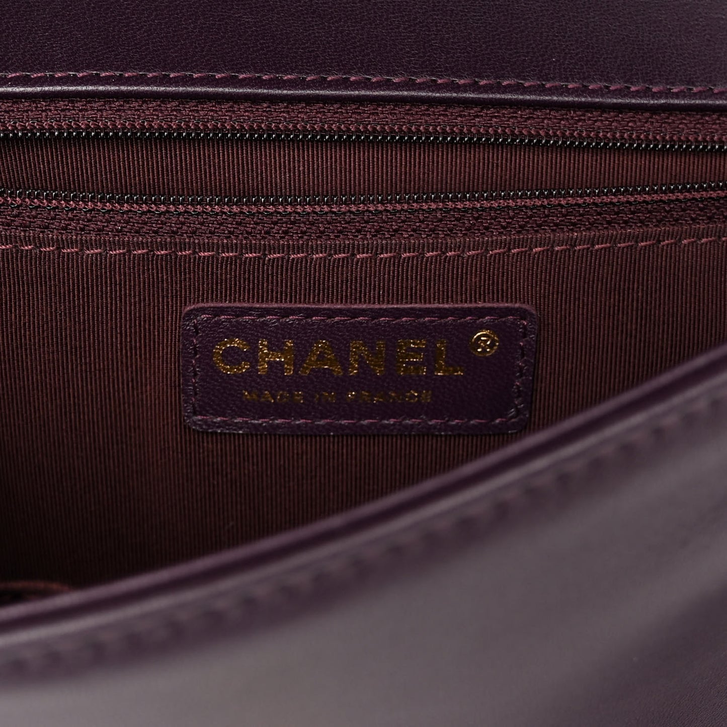 Lambskin Quilted New Medium Boy Flap Dark Purple