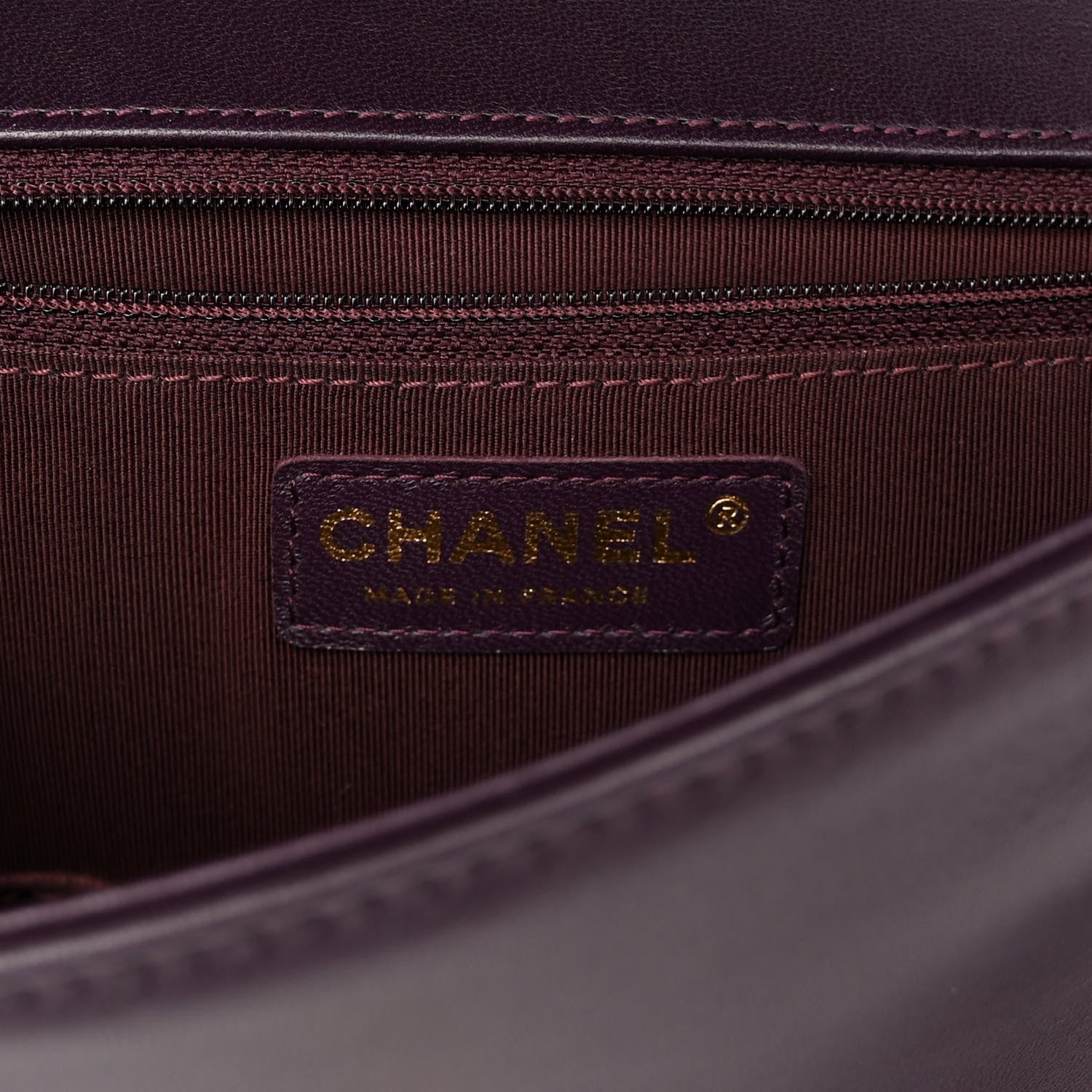 Chanel Lambskin Quilted New Medium Boy Flap Dark Purple 6 of 10
