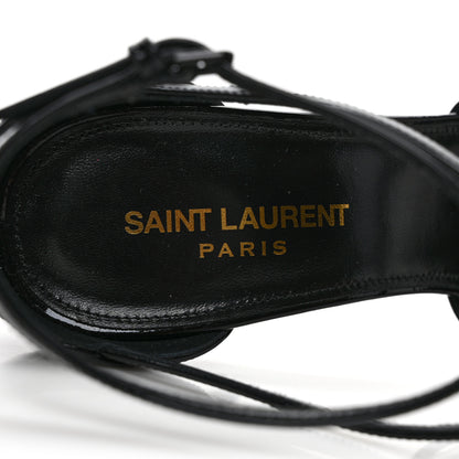 Saint Laurent Patent Cassandra 100 Ankle Strap Sandals 40.5 Black 7 of 8