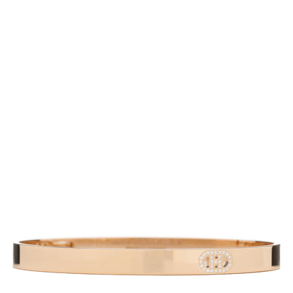Hermes 18K Rose Gold Diamond PM H D'Ancre Bracelet ST 1 of 5