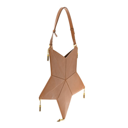 Saint Laurent Vegetable Tanned Calfskin Astro Star Shoulder Bag Brown 3 of 12