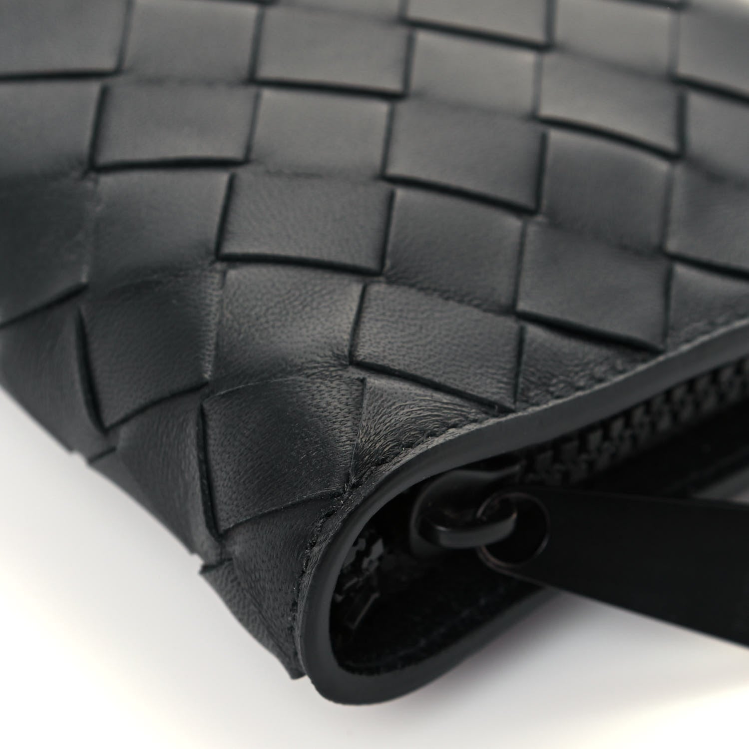 Bottega Veneta Nylon Nappa Intrecciato Convertible Tote Khaki Black 20 of 21