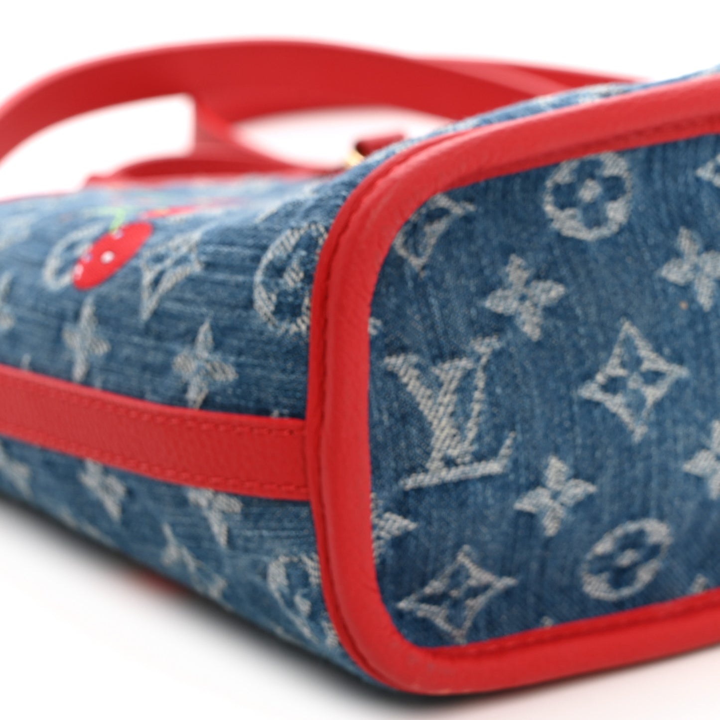 LV X TM Monogram Denim Cerises Neverfull Inside Out BB