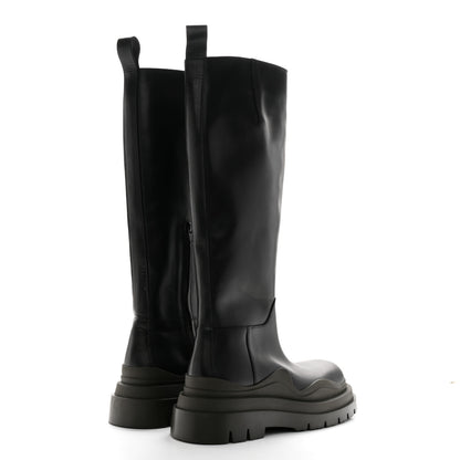 Bottega Veneta Calfskin The Tire High Boots 39.5 Black 4 of 9
