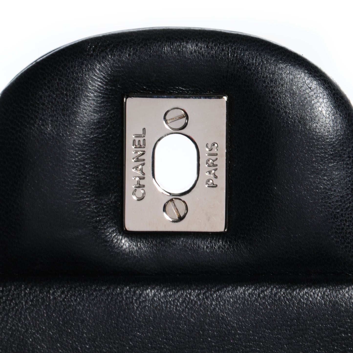 Patent Quilted Maxi Double Flap Black