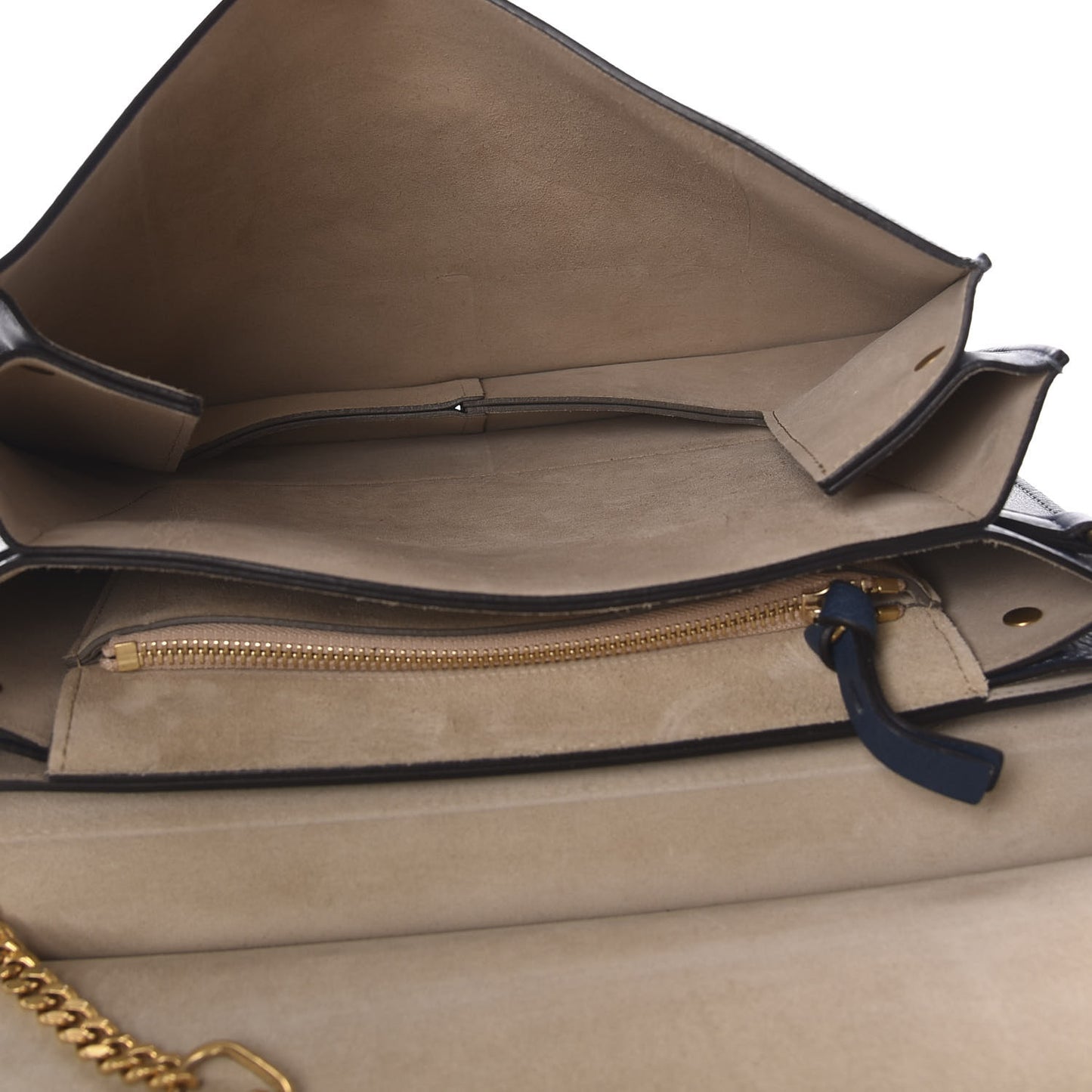 Calfskin Medium Faye Shoulder Bag Denim Blue