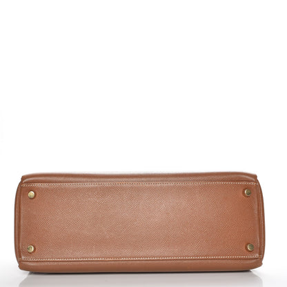 Hermes Courchevel Kelly Retourne 32 Gold 7 of 34
