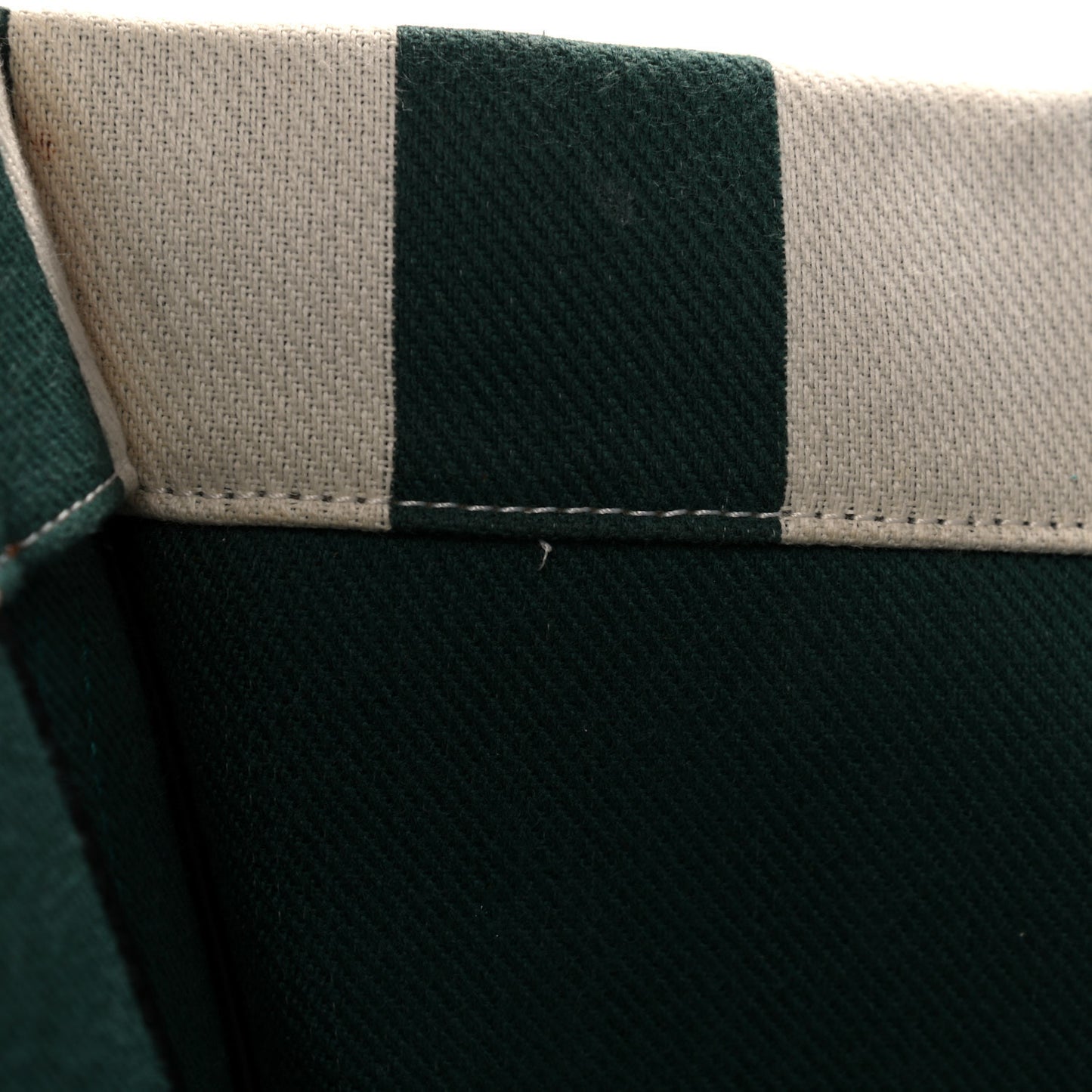 Cotton Canvas Striped Medium Phantom Luggage White Green