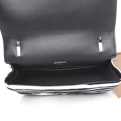 Burberry Calfskin Zebra Print Lola Bag Black White 4 of 8