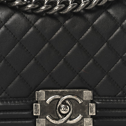 Chanel Lambskin Quilted Small Boy Flap Black 8 of 11
