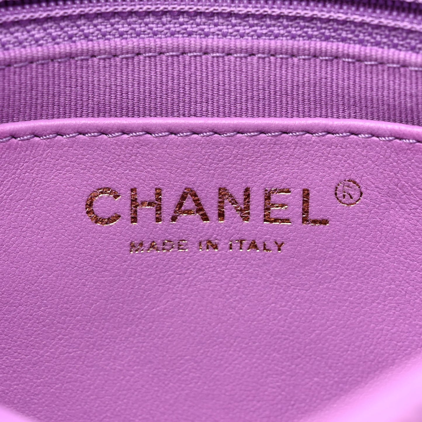 Lambskin Quilted Small CC Funky Town Flap Purple